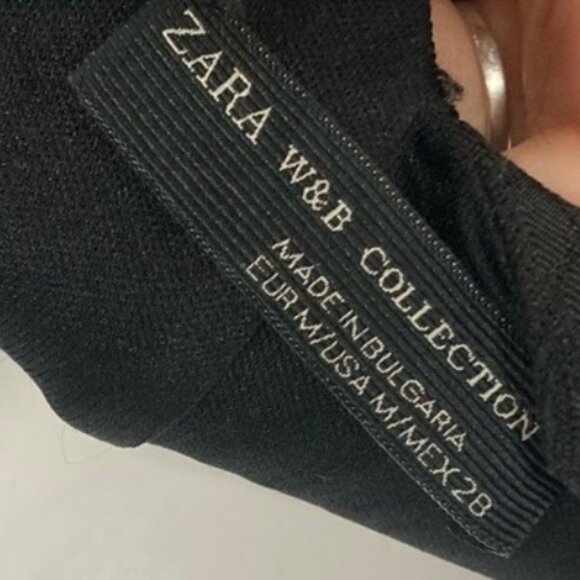 Zara W&B Collection Brocade Mini Dress Medium Goth - Picture 6 of 7